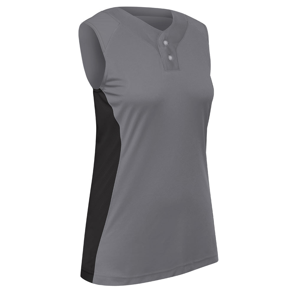 Champro Girls' Infinite 2-Button Sleeveless Softball Jersey