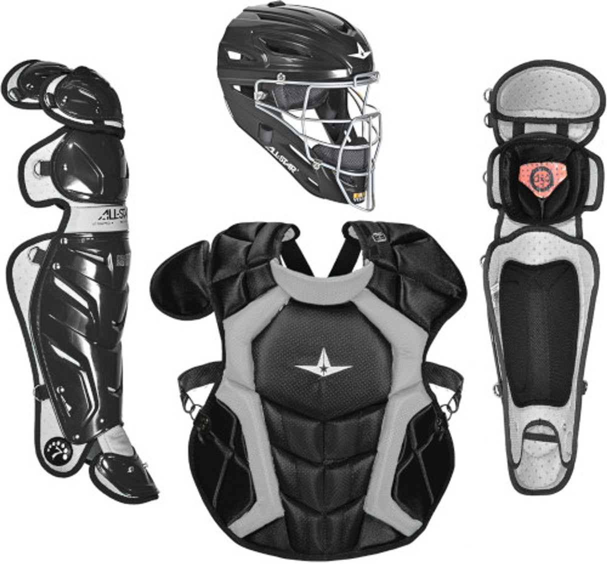 All-Star Adult S7 Baseball Catcher's Gear Set Baseball Catcher's Protective Equipment All