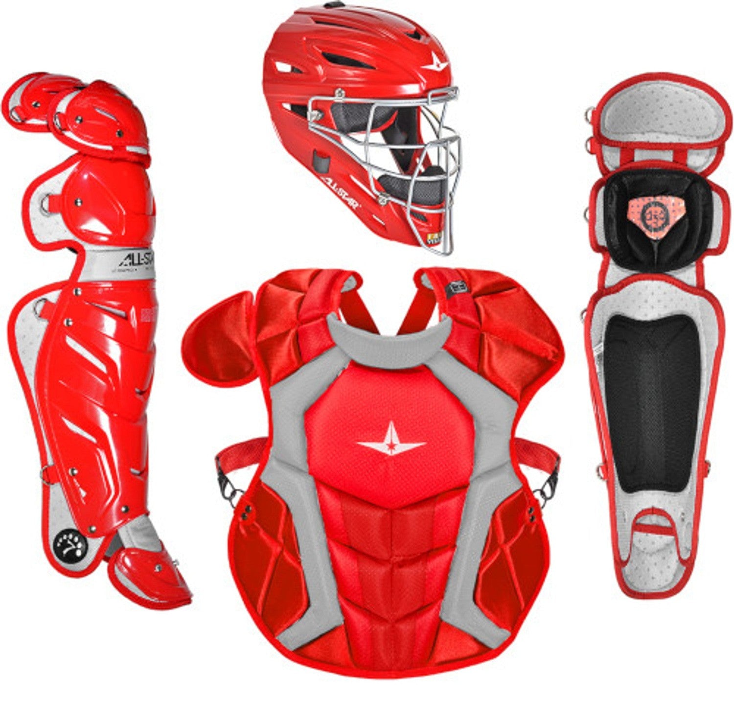 All-Star Adult S7 Baseball Catcher's Gear Set Baseball Catcher's Protective Equipment All