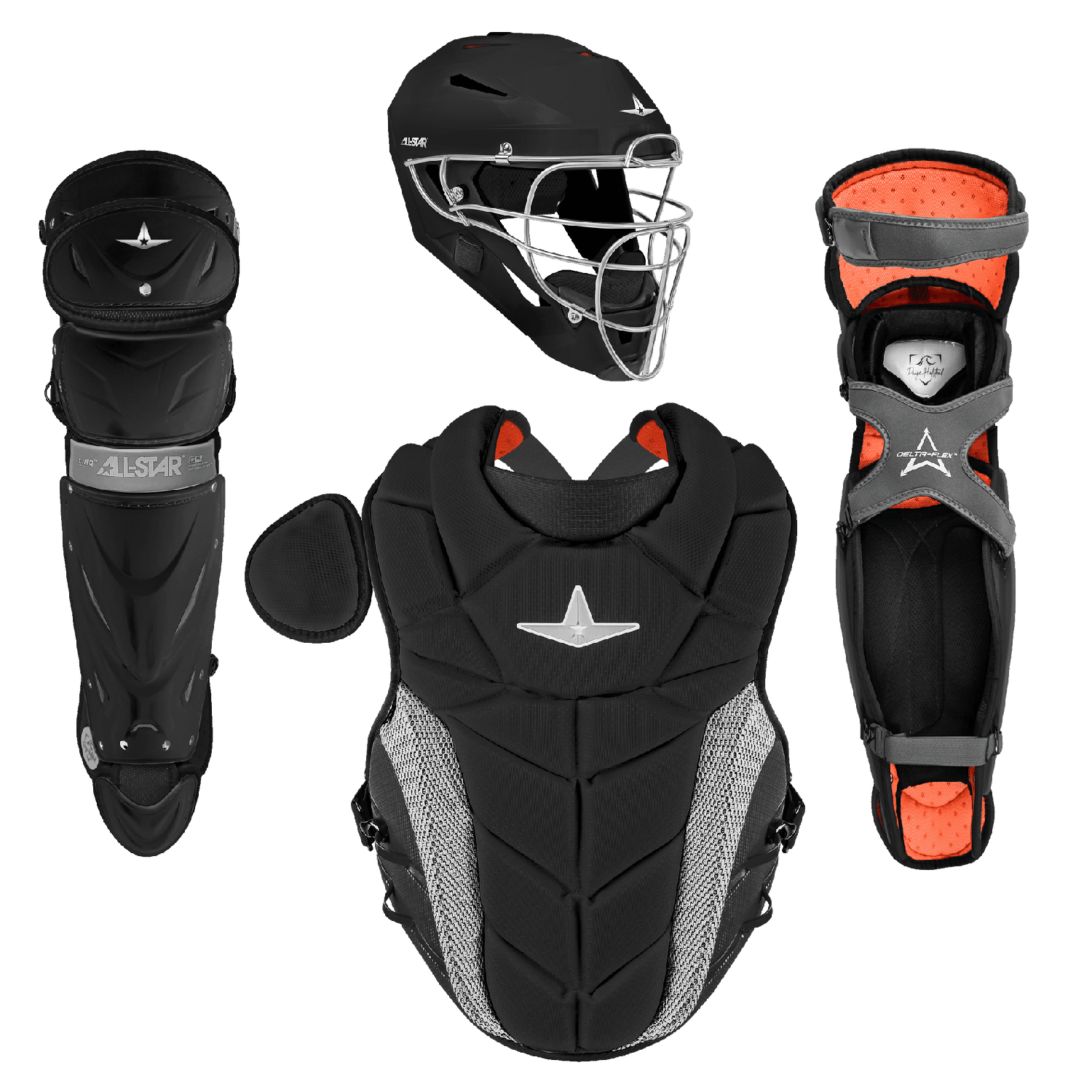 All-Star PHX™ Fastpitch Softball Catching Kit Softball Catcher's Protective Equipment All