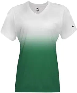 Badger 4207 Women's Ombre V-Neck Tee Womens Apparel Shirts & Tops