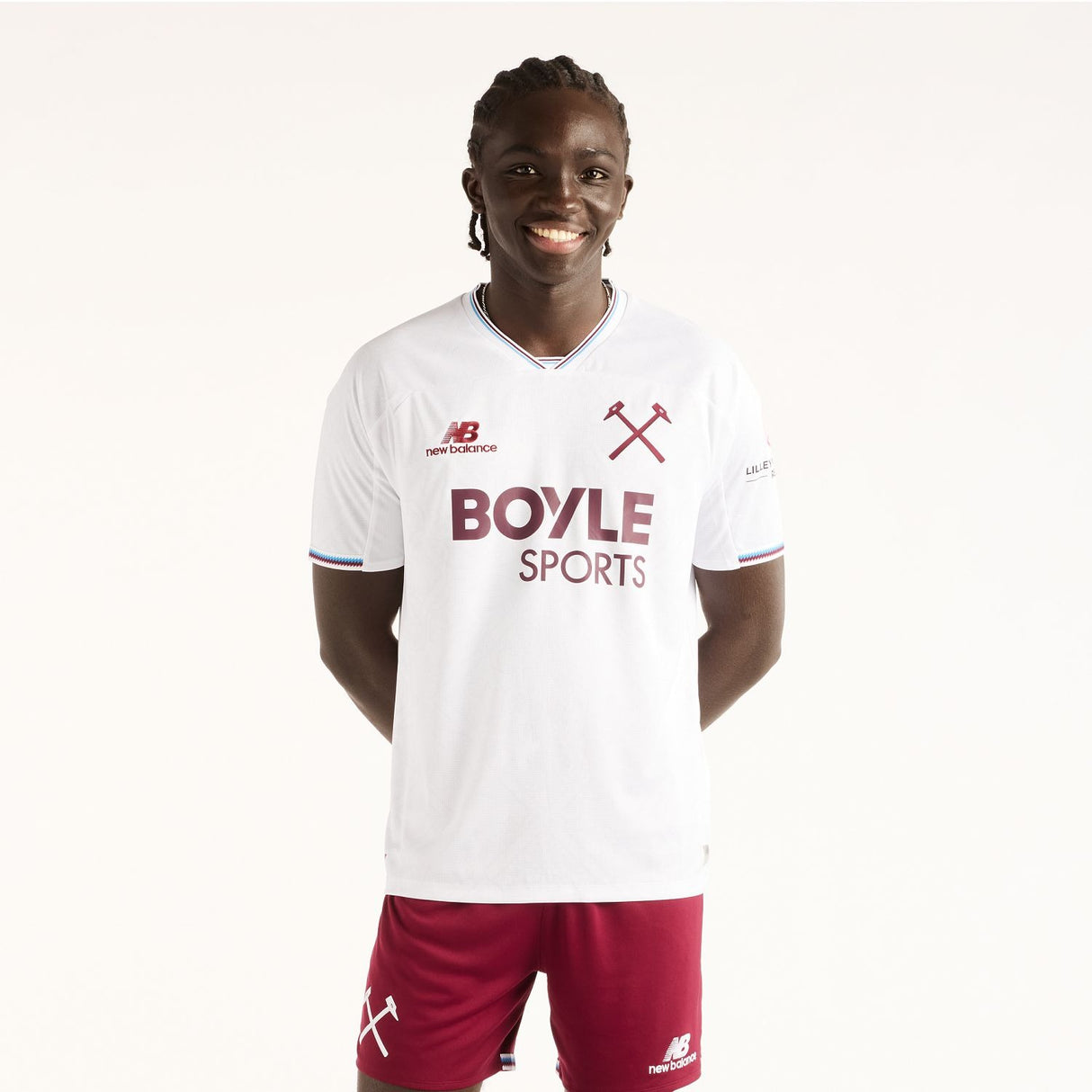 New Balance Adult West Ham United 26/27 Away Short Sleeve Soccer Jersey-1