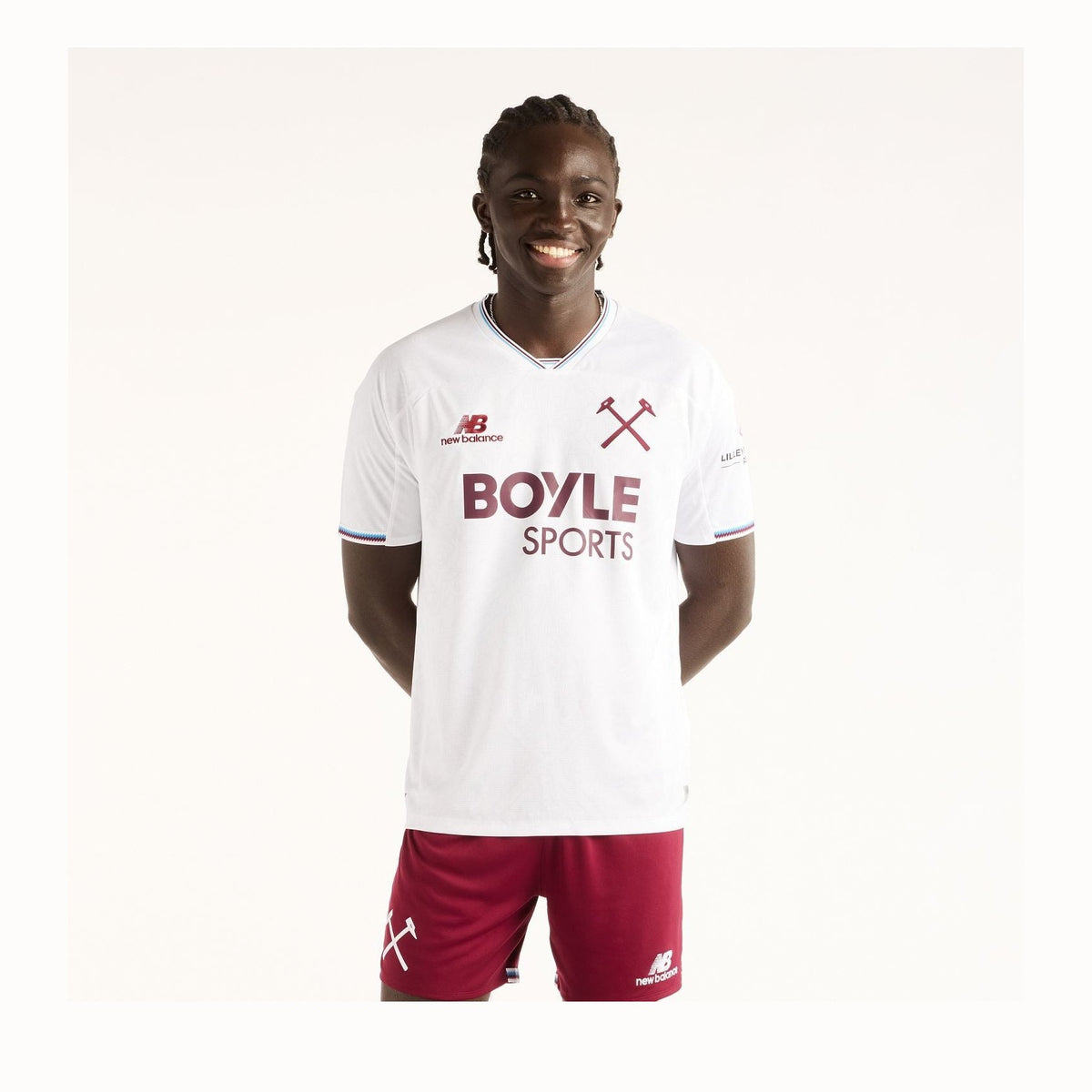 New Balance Adult West Ham United 26/27 Away Short Sleeve Soccer Jersey-1