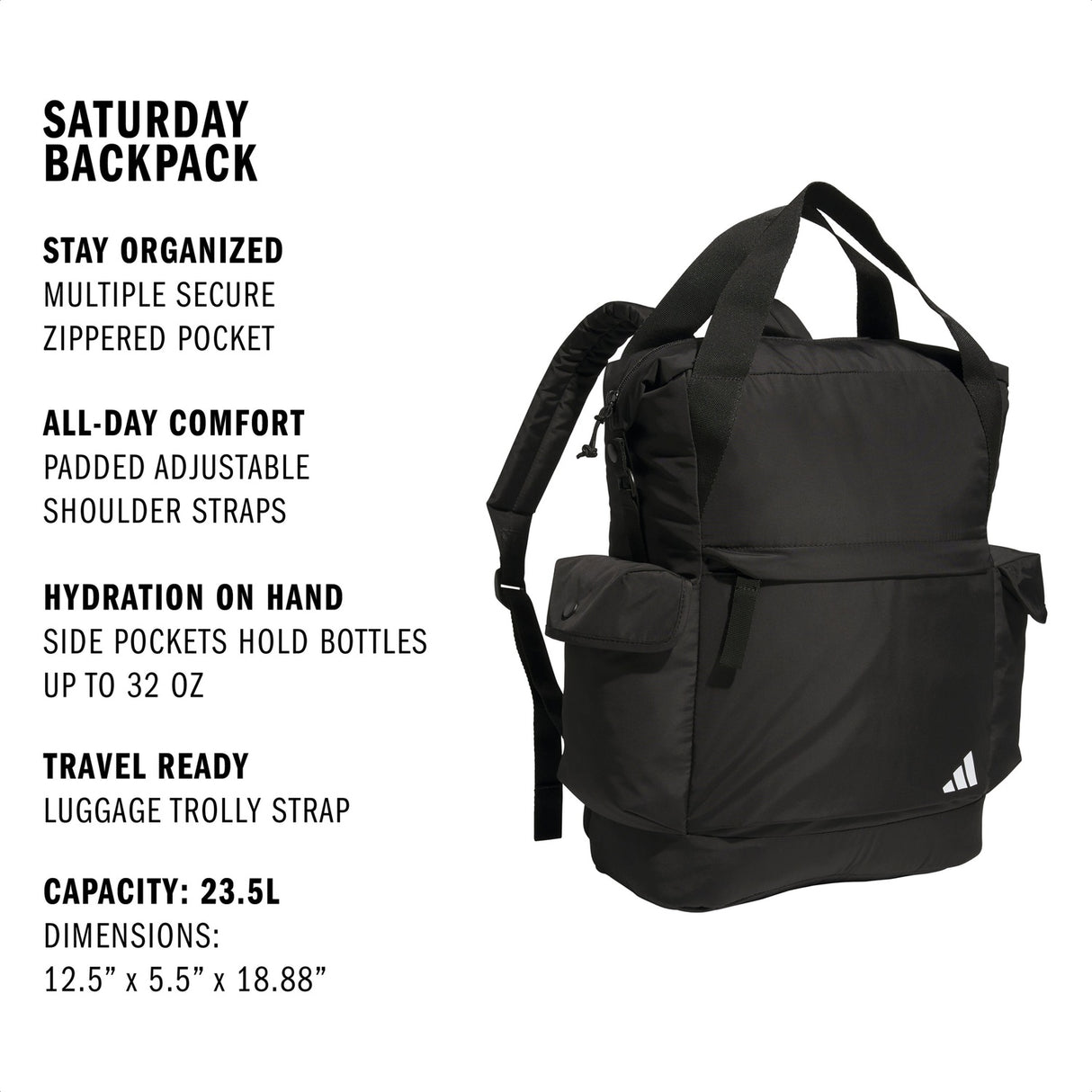 adidas Saturday 2 Backpack Unisex Accessories Bags & Backpacks