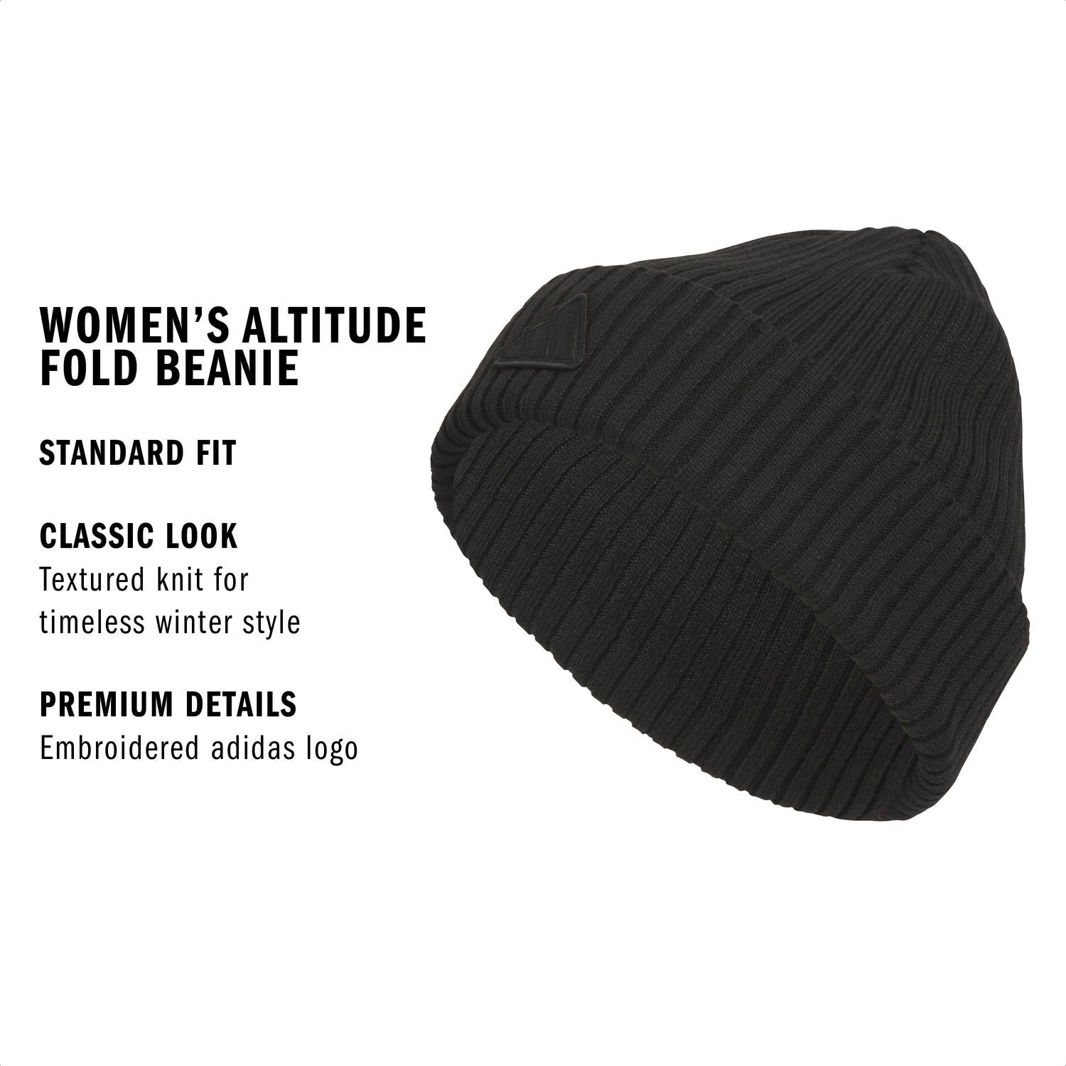 adidas Women's Altitude 2 Fold Beanie Unisex Accessories Hats & Caps