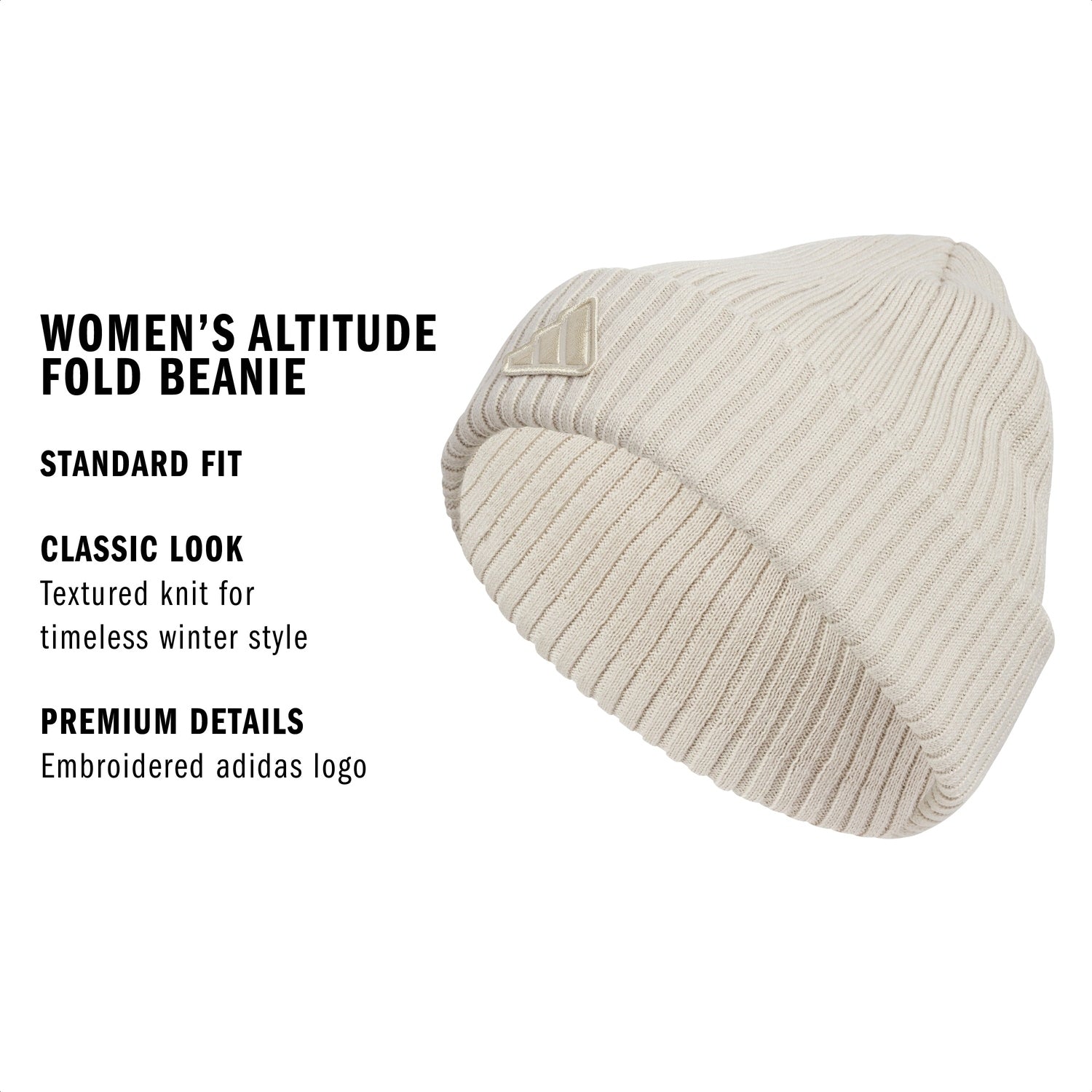 adidas Women's Altitude 2 Fold Beanie Unisex Accessories Hats & Caps