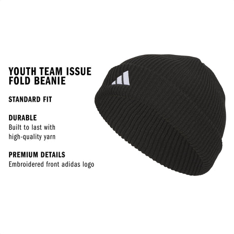 adidas Youth Team Issue 2 Fold Beanie Unisex Accessories Hats & Caps