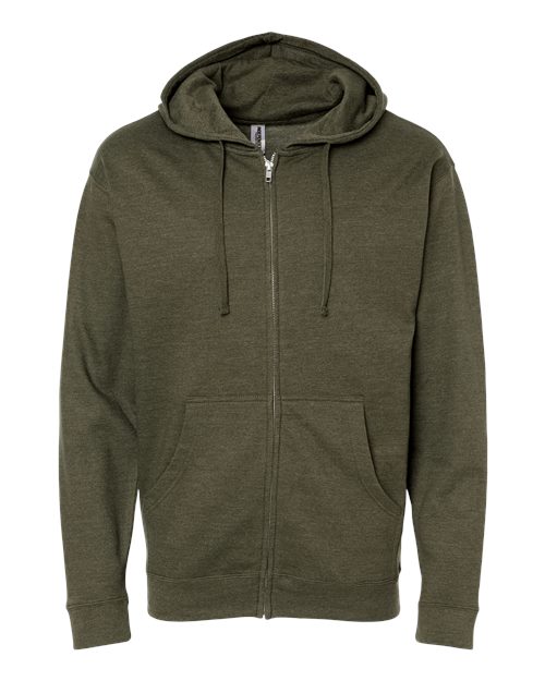 Independent Trading Co. Men's Midweight Full-Zip Hooded Sweatshirt Mens Apparel Jackets & Vests