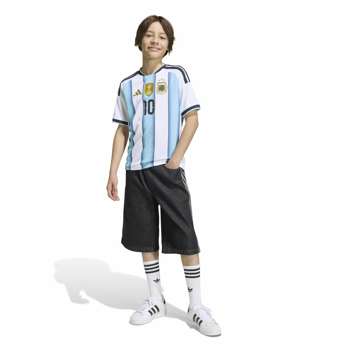 adidas Youth Argentina 26 Home Messi Jersey-3