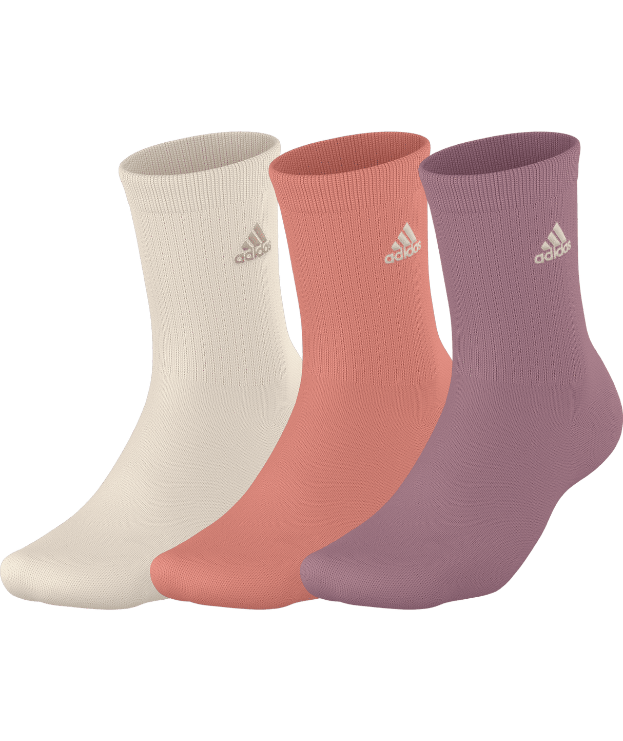 adidas Women's Cushioned Comfort 3-Pack Crew Socks Unisex Accessories Socks