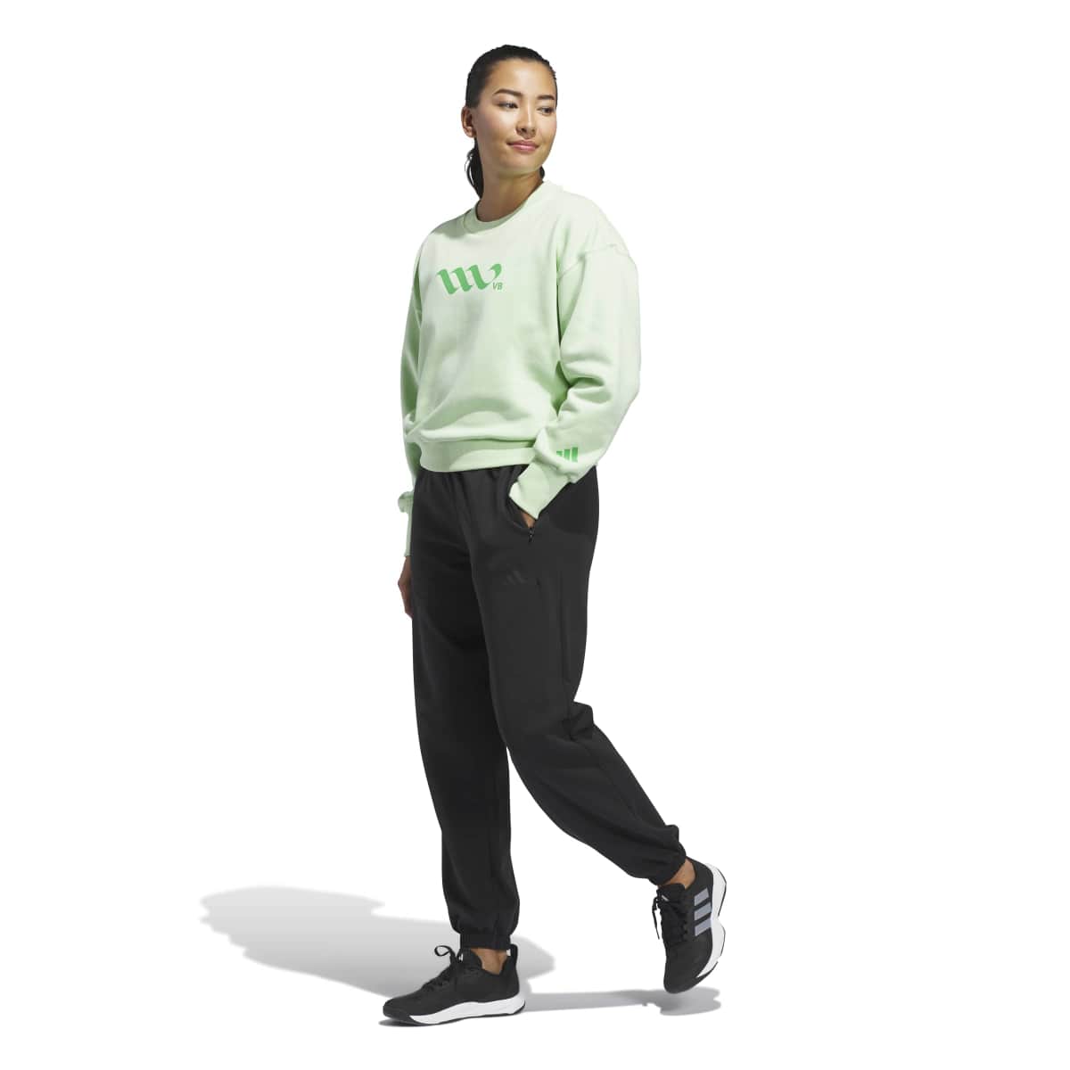 adidas Women's LOVB City Graphics Pullover Crew-5