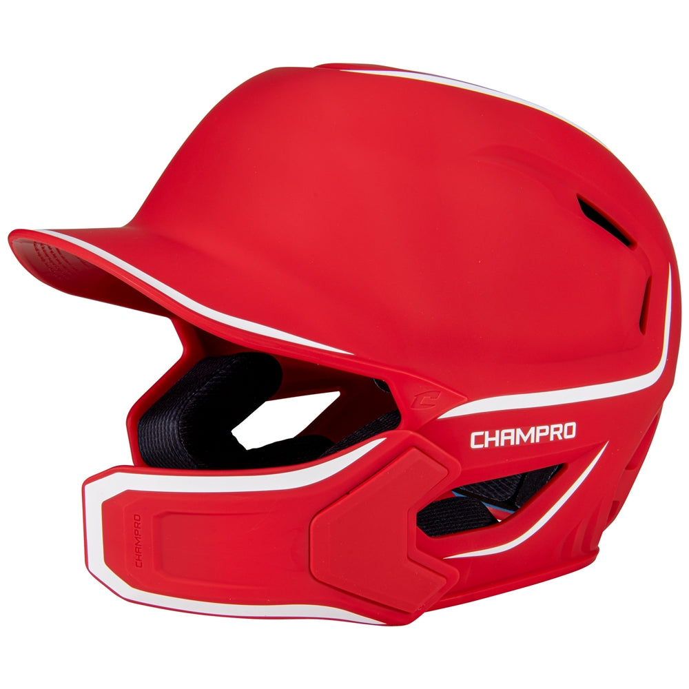 Champro HXE Matte Baseball Batting Helmet with Jaw Guard-1