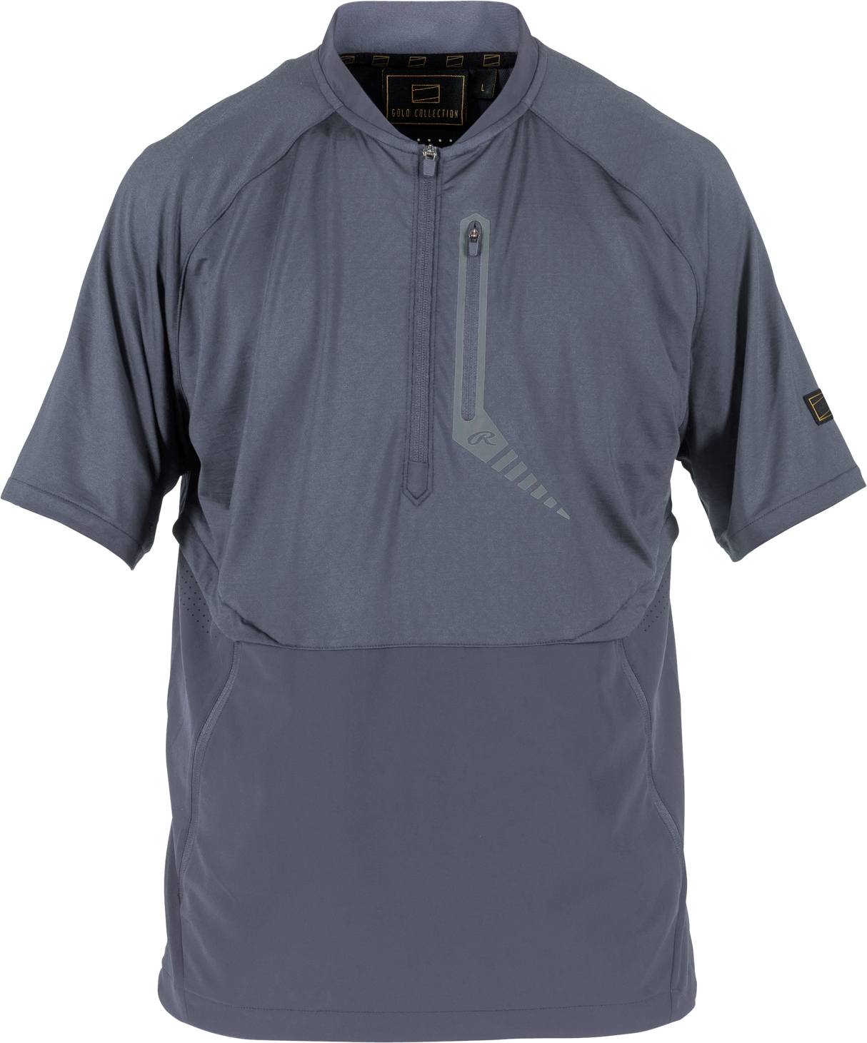 Rawlings Men's Gold Collection 1/4 Zip Short Sleeve Jacket-1