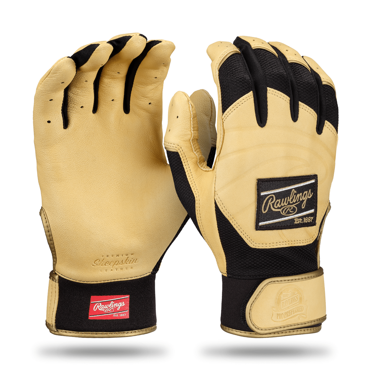 Rawlings Adult Pro Preferred Baseball Batting Gloves-1
