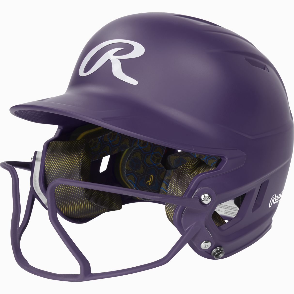 Rawlings Mach Hi-viz 1-tone Matte Fastpitch Softball Batting Helmet with Attached Face Guard-1