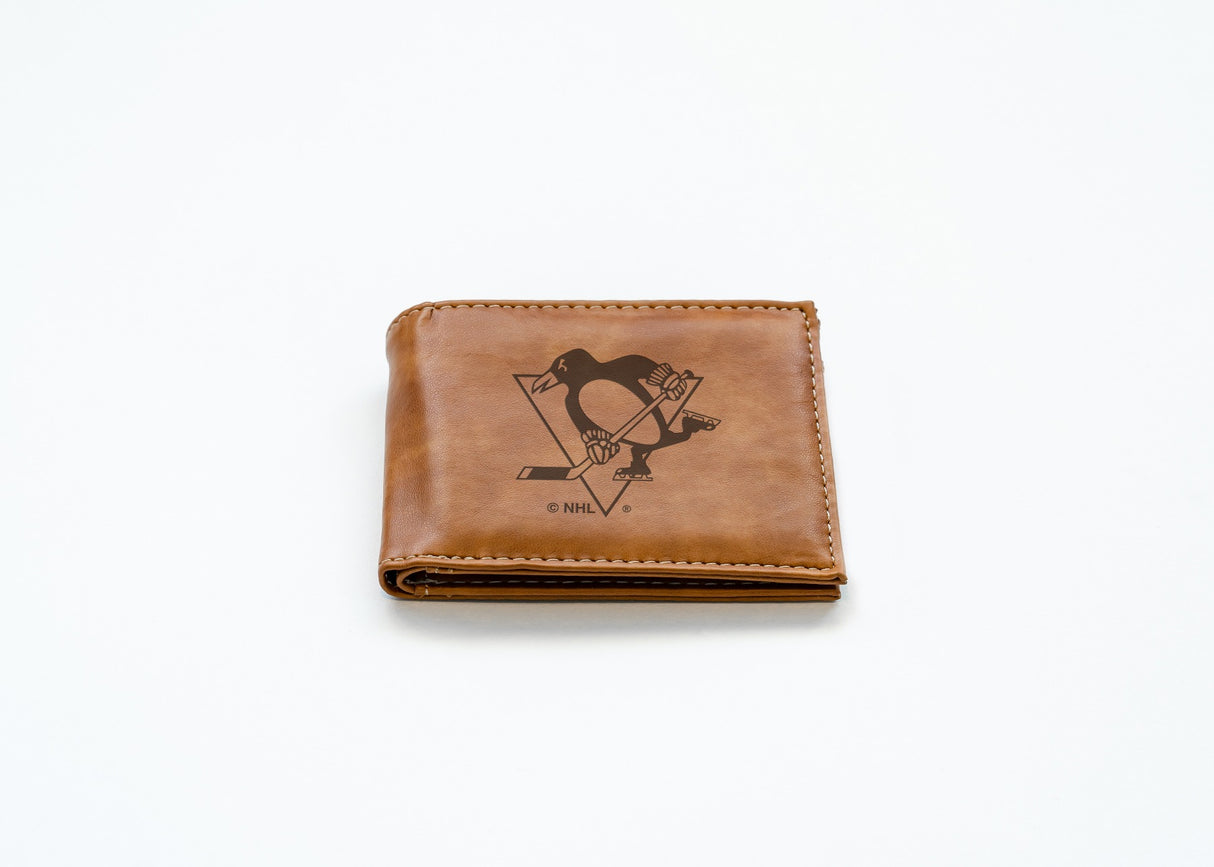 Rico Industries NHL Pittsburgh Penguins Laser Engraved Billfold Wallet-2
