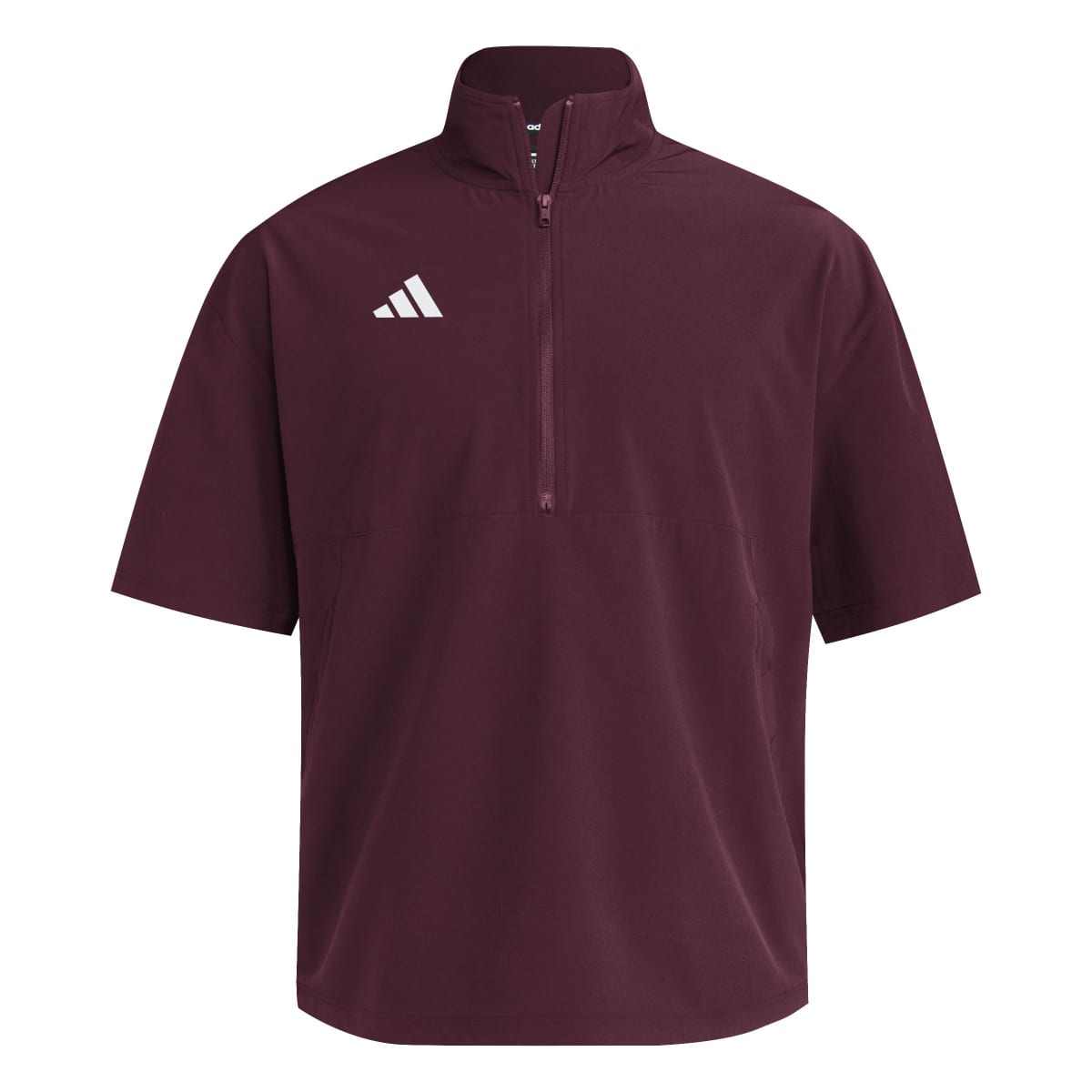 adidas Men's Short Sleeve Quarter Zip Woven Jacket-1