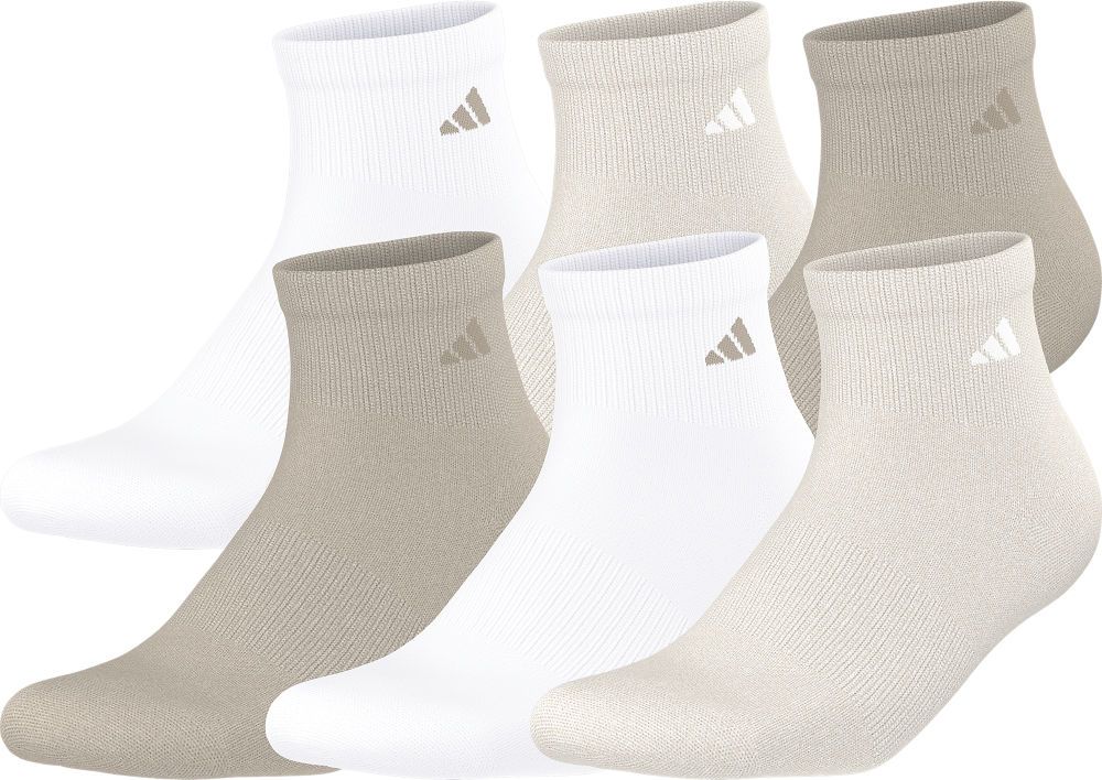 adidas Men's Athletic Cushioned Quarter Socks (3-Pairs)
