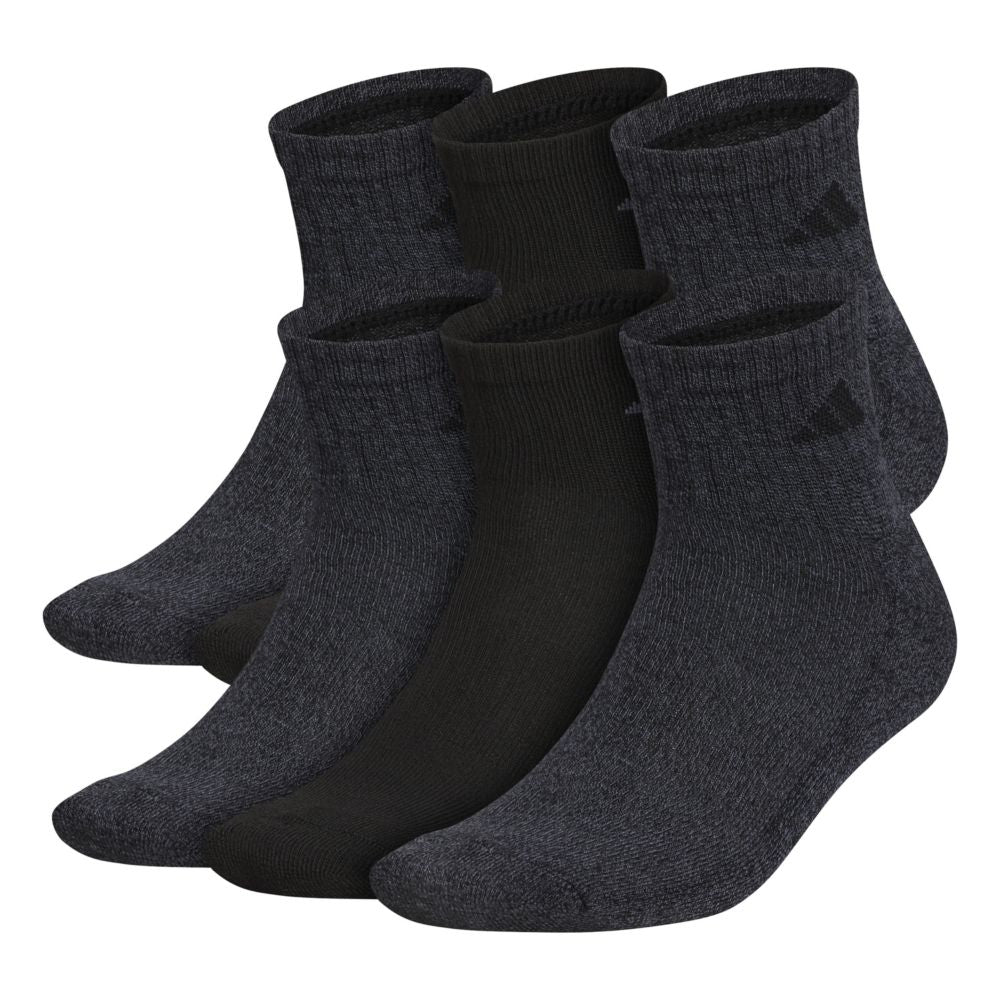 adidas Men's Athletic Cushioned Quarter Socks (3-Pairs)