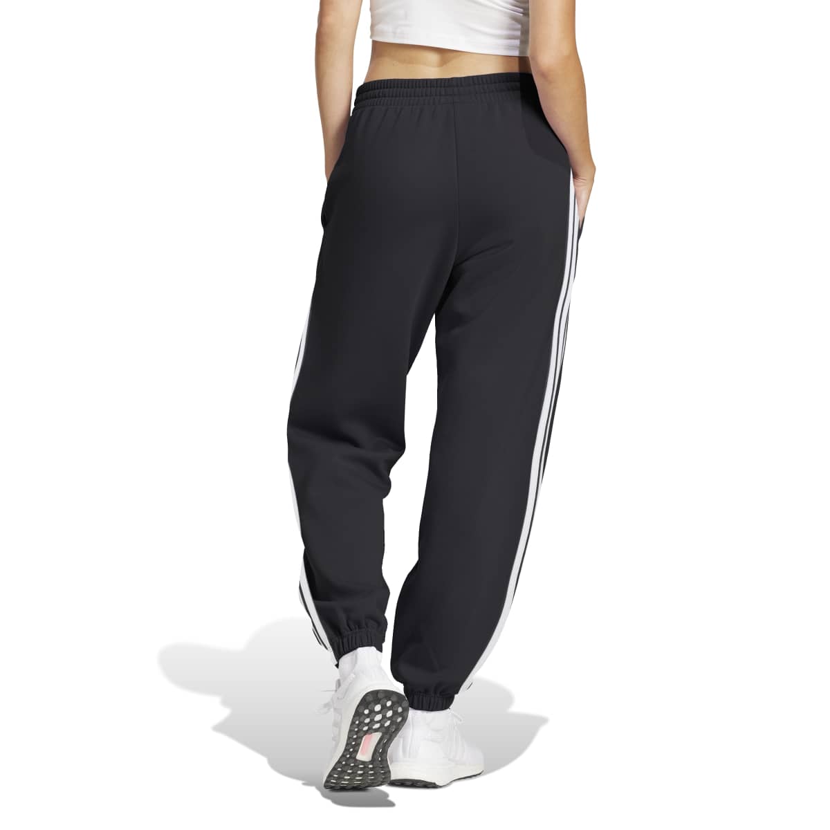 adidas Women's Essentials 3-Stripes French Terry Cuffed Pants-4