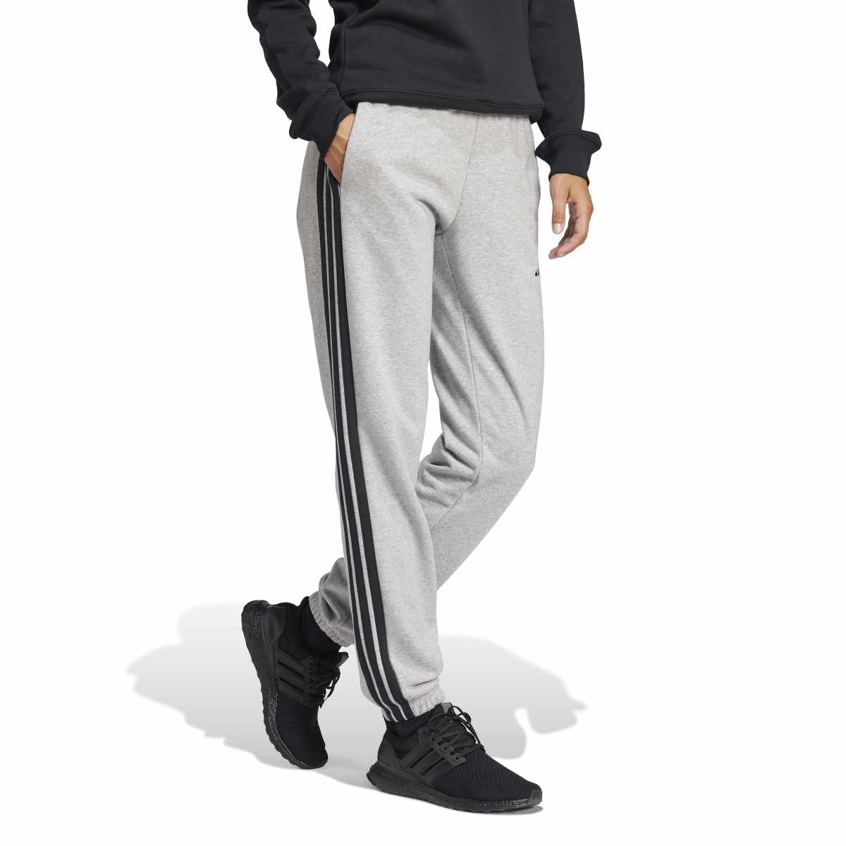 adidas Women's Essentials 3-Stripes French Terry Cuffed Pants-5