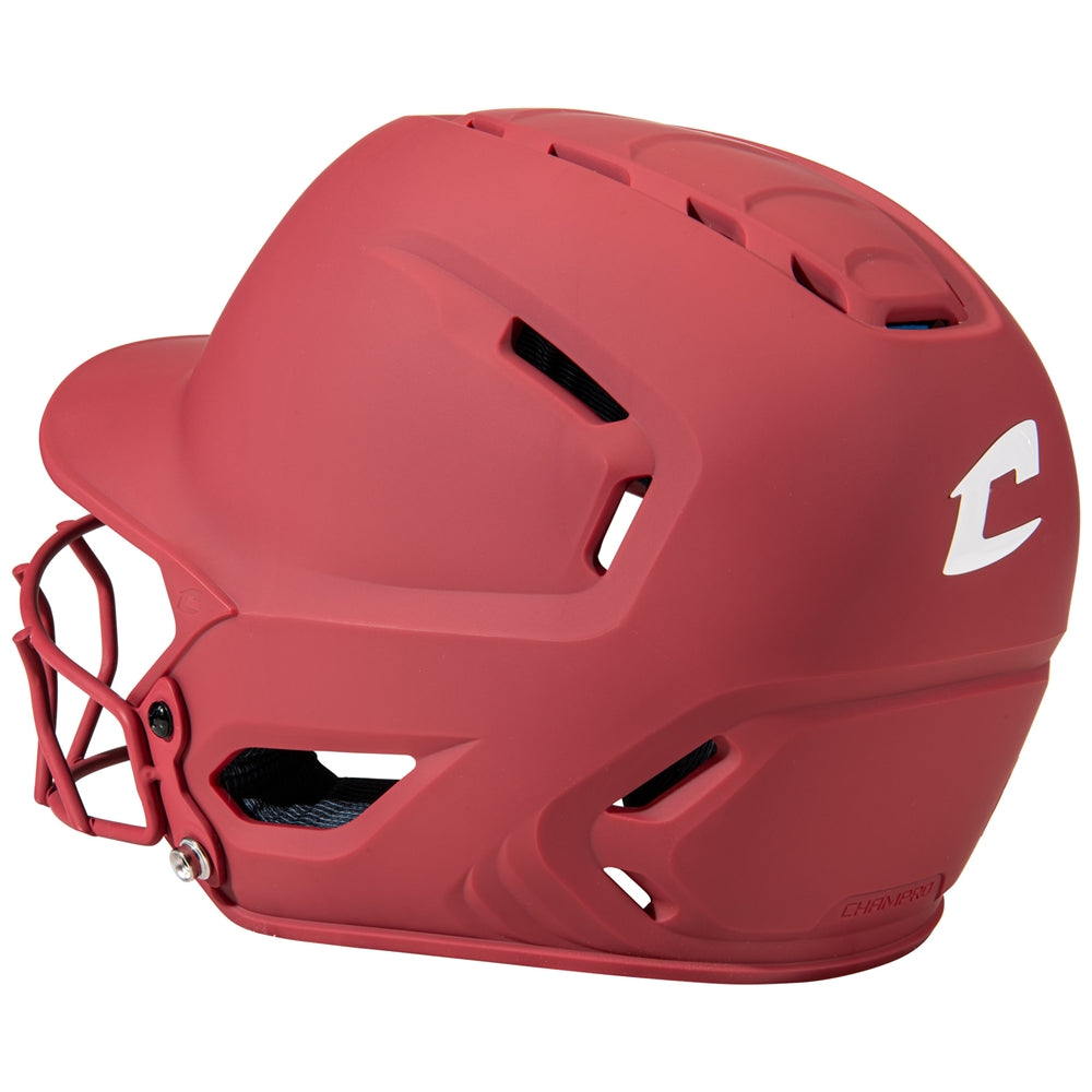 Champro HXE Matte Softball Helmet with Facemask-2