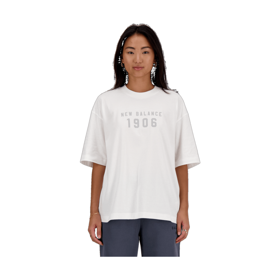 New Balance Women's Iconic Collegiate Jersey Oversized T-Shirt-1