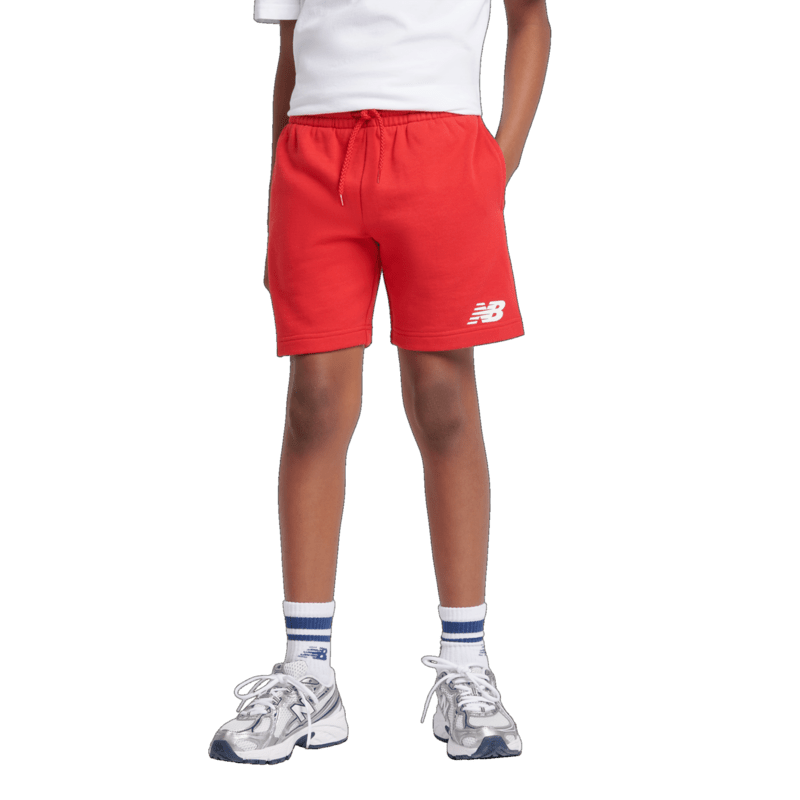 New Balance Youth French Terry Stacked Logo Short-1