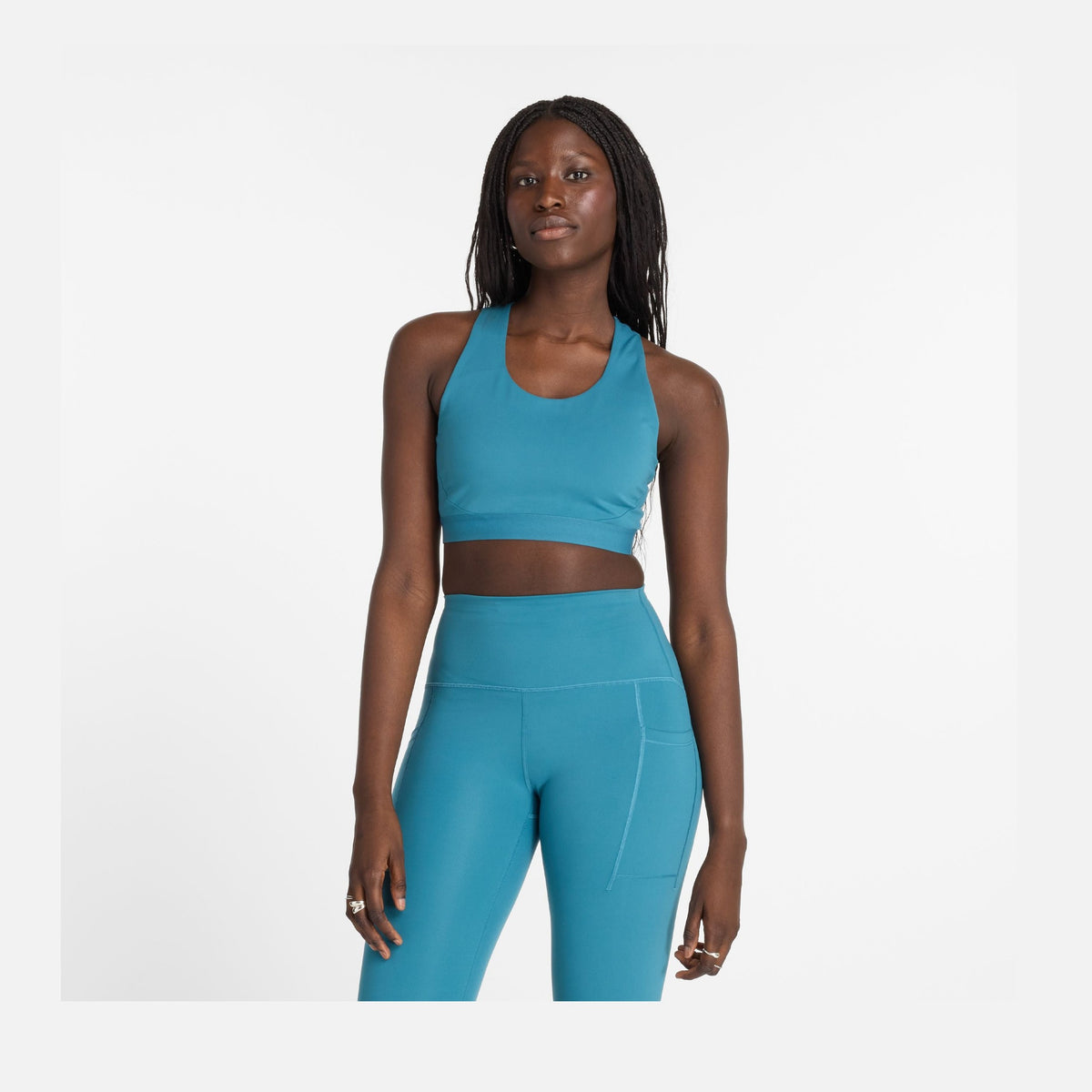 New Balance Women's Athletics Medium Impact Sleek Sports Bra-1