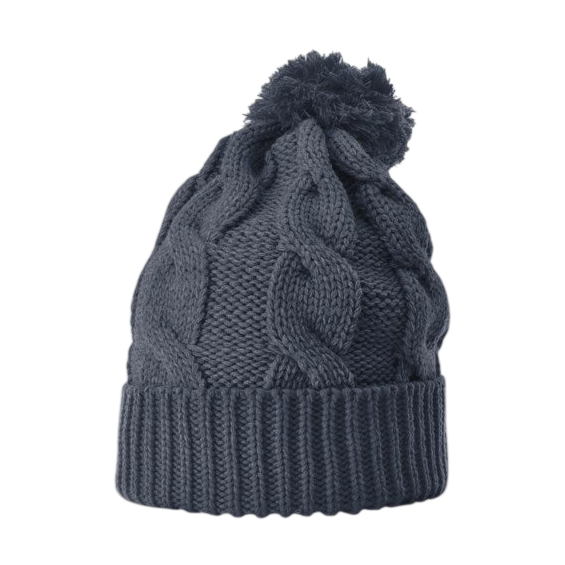 Richardson 141 Chunk Twist Knit Beanie with Cuff & Pom Hat Unisex Accessories Hats & Caps