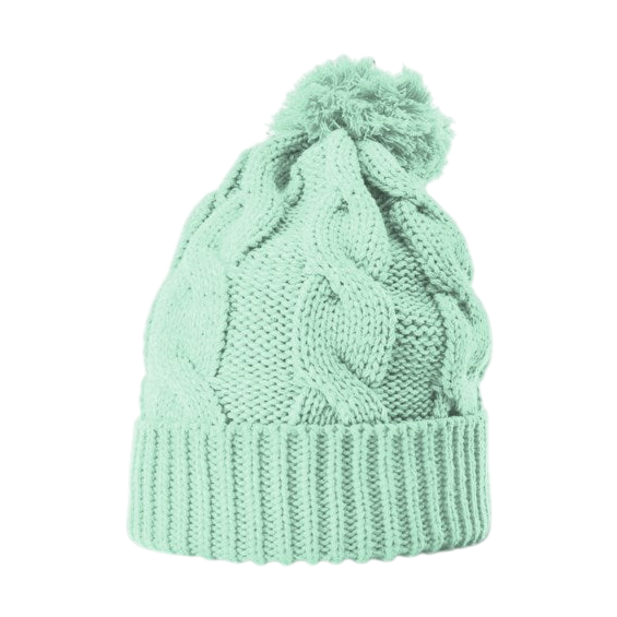 Richardson 141 Chunk Twist Knit Beanie with Cuff & Pom Hat Unisex Accessories Hats & Caps