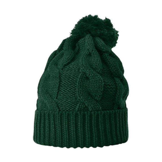 Richardson 141 Chunk Twist Knit Beanie with Cuff & Pom Hat Unisex Accessories Hats & Caps