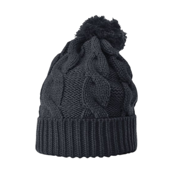Richardson 141 Chunk Twist Knit Beanie with Cuff & Pom Hat Unisex Accessories Hats & Caps