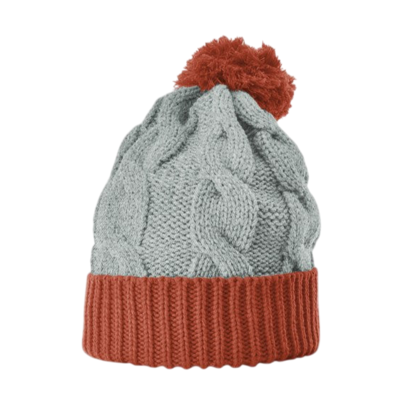 Richardson 141 Chunk Twist Knit Beanie with Cuff & Pom Hat Unisex Accessories Hats & Caps