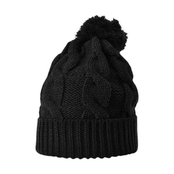 Richardson 141 Chunk Twist Knit Beanie with Cuff & Pom Hat Unisex Accessories Hats & Caps