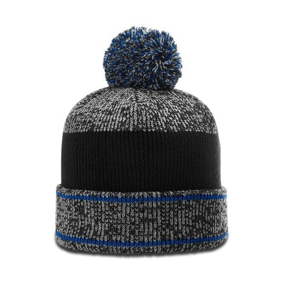 Richardson 148 Heather Beanie with Cuff & Pom Hat