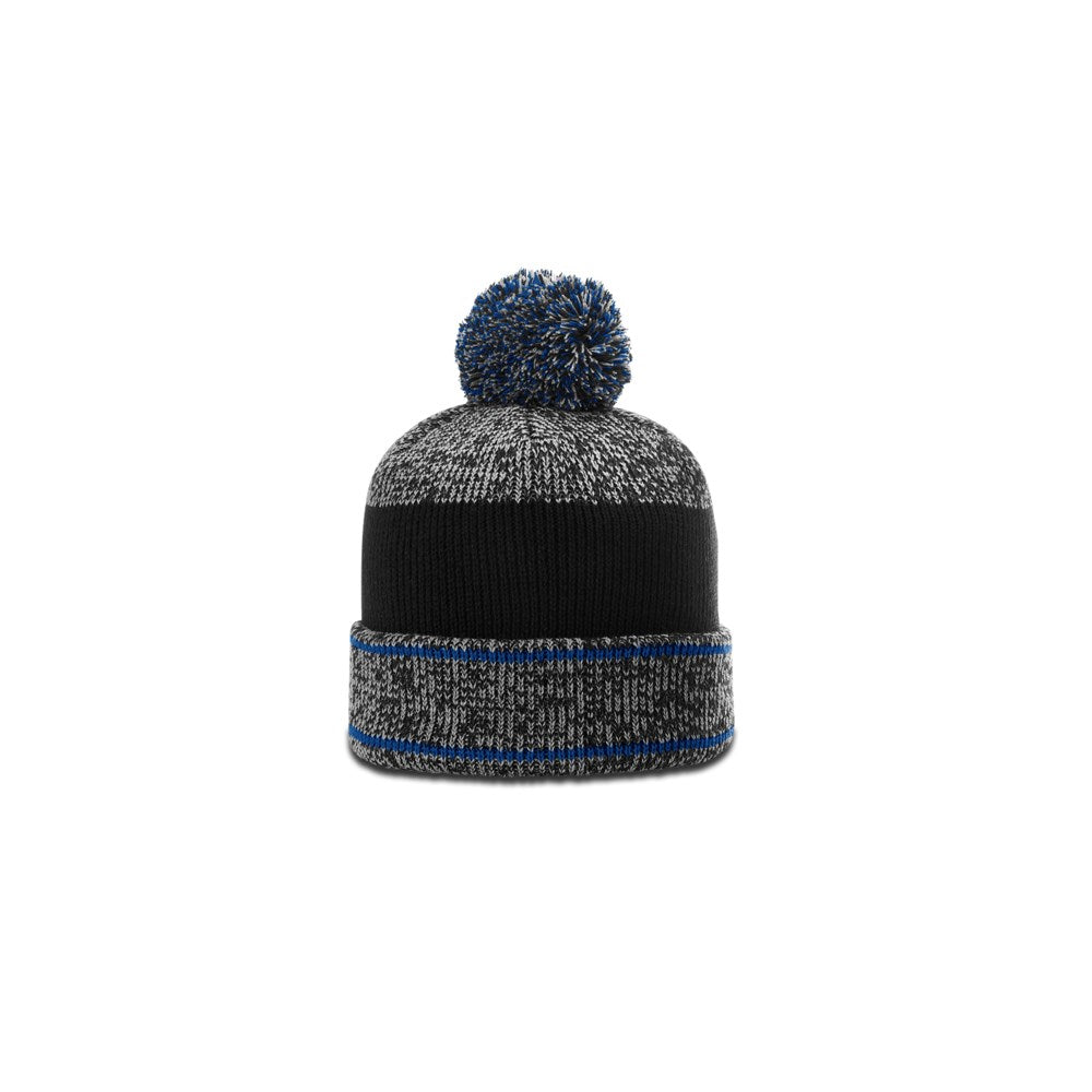 Richardson 148 Heather Beanie with Cuff & Pom Hat
