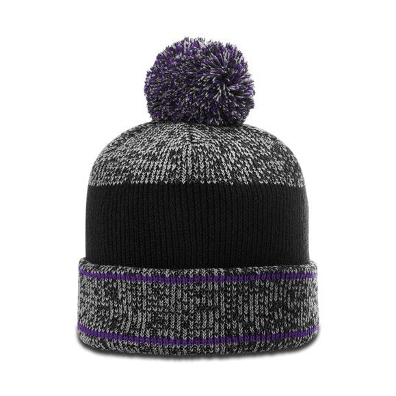 Richardson 148 Heather Beanie with Cuff & Pom Hat