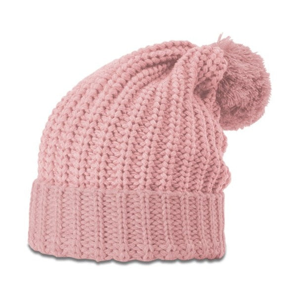 Richardson 143 Chunk Cable Beanie with Cuff & Pom Hat