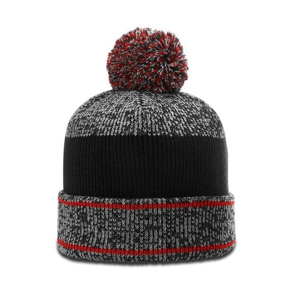 Richardson 148 Heather Beanie with Cuff & Pom Hat