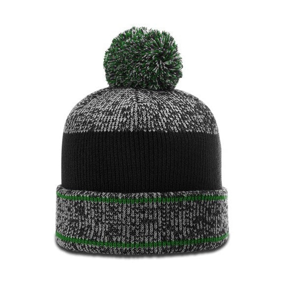 Richardson 148 Heather Beanie with Cuff & Pom Hat