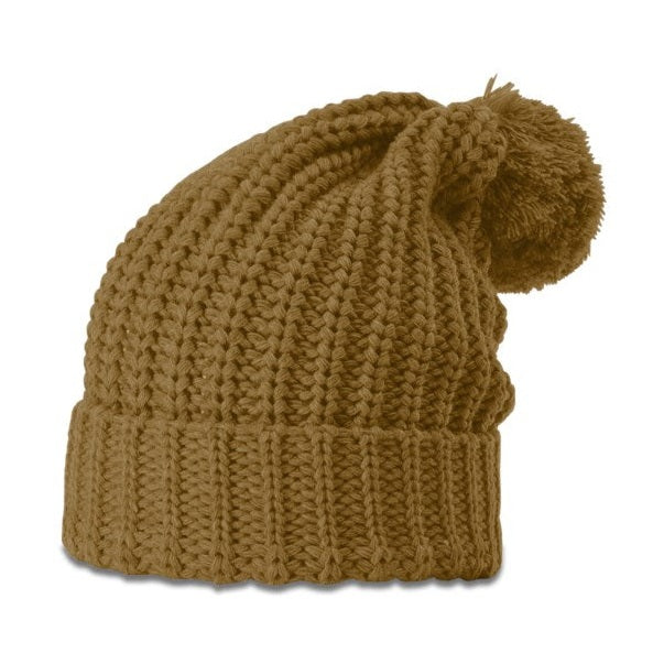 Richardson 143 Chunk Cable Beanie with Cuff & Pom Hat