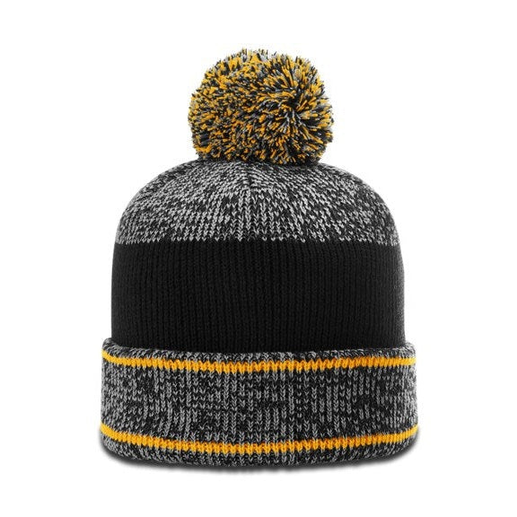 Richardson 148 Heather Beanie with Cuff & Pom Hat