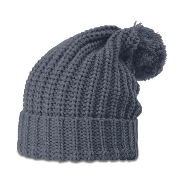 Richardson 143 Chunk Cable Beanie with Cuff & Pom Hat
