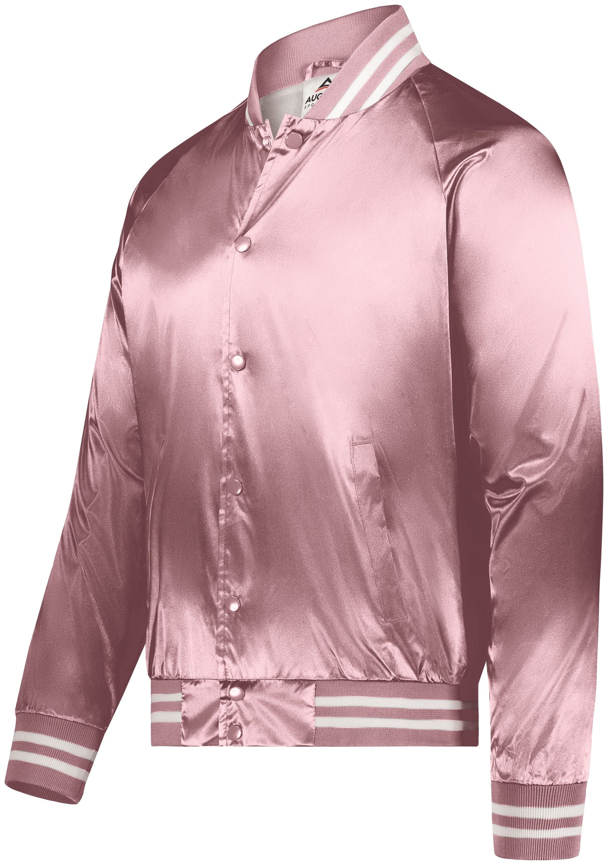 Augusta Sportswear Men's Satin Baseball Jacket/striped Trim