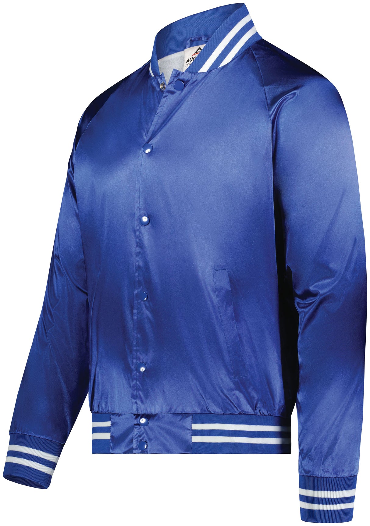 Augusta Sportswear Men's Satin Baseball Jacket/striped Trim