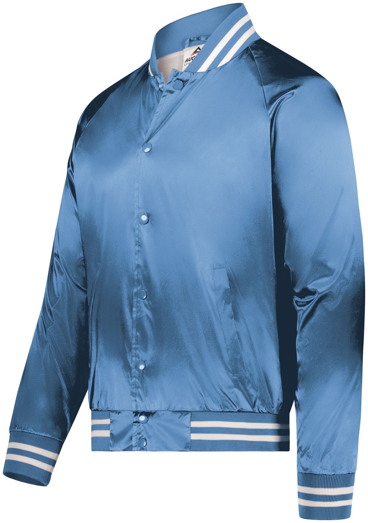 Augusta Sportswear Men's Satin Baseball Jacket/striped Trim