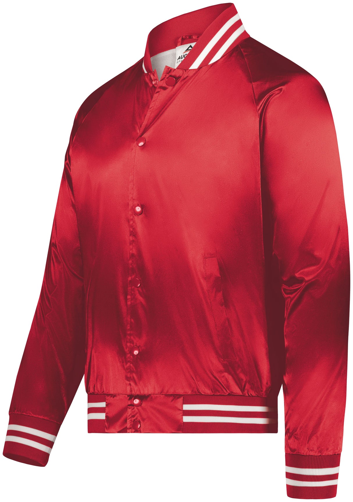 Augusta Sportswear Men's Satin Baseball Jacket/striped Trim