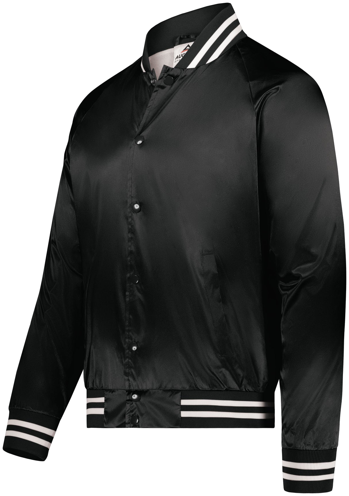 Augusta Sportswear Men's Satin Baseball Jacket/striped Trim