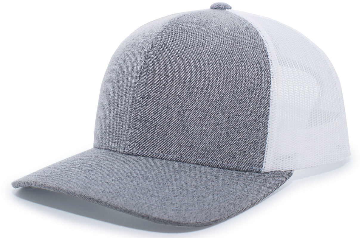 Pacific Headwear Heather Trucker Snapback Cap
